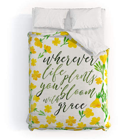 Hello Sayang Bloom with Grace Duvet Cover