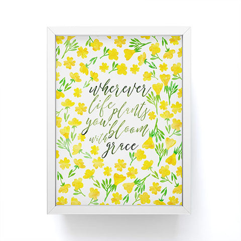 Hello Sayang Bloom with Grace Framed Mini Art Print