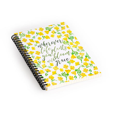 Hello Sayang Bloom with Grace Spiral Notebook