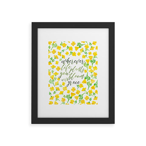 Hello Sayang Bloom with Grace Framed Art Print