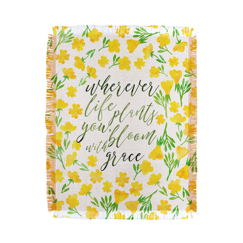 Hello Sayang Bloom with Grace Throw Blanket
