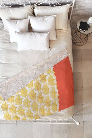 Hello Sayang Botanica Fleece Throw Blanket