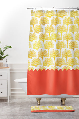 Hello Sayang Botanica Shower Curtain And Mat