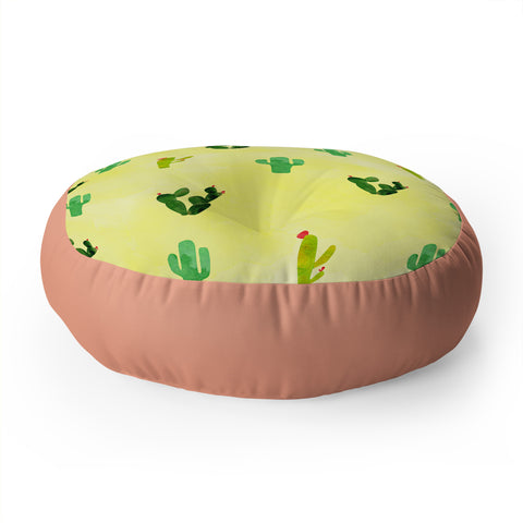 Hello Sayang Cactus Madnessa Floor Pillow Round