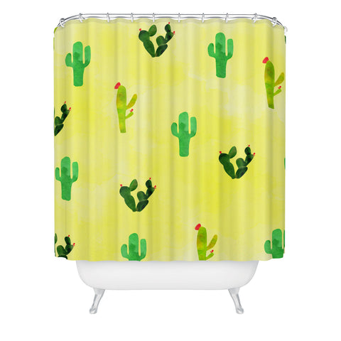 Hello Sayang Cactus Madnessa Shower Curtain