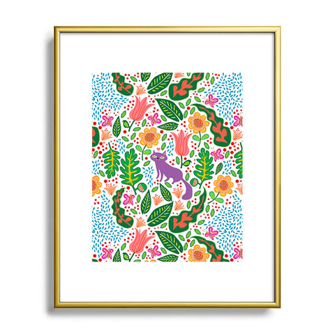 Hello Sayang Cat Day Metal Framed Art Print