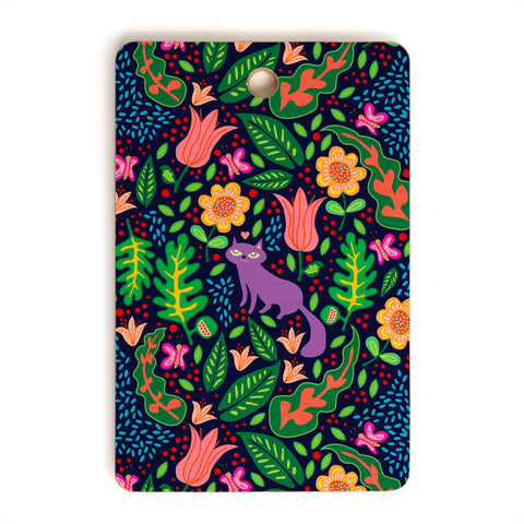 Hello Sayang Cat Night Cutting Board Rectangle