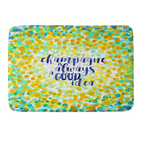 Hello Sayang Champagne is Always A Good Idea Memory Foam Bath Mat