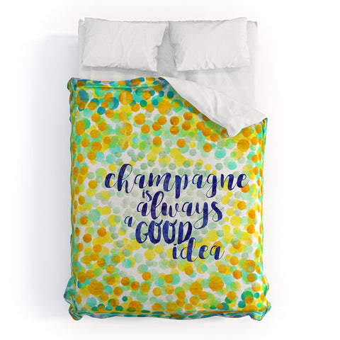 Hello Sayang Champagne is Always A Good Idea Duvet Cover