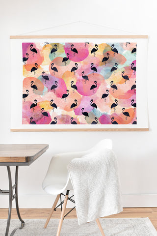 Hello Sayang Dance Like A Flamingo Art Print And Hanger