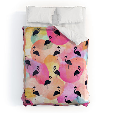 Hello Sayang Dance Like A Flamingo Duvet Cover