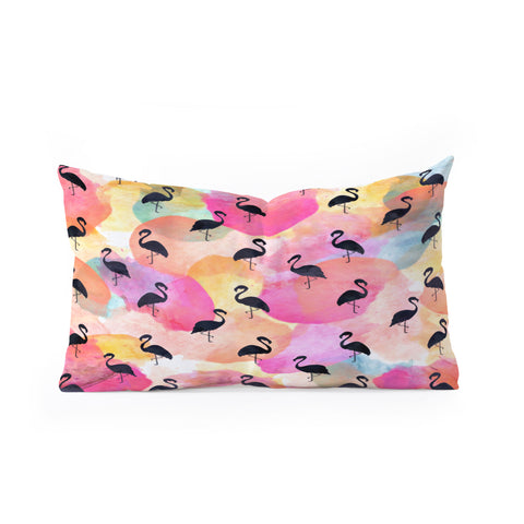 Hello Sayang Dance Like A Flamingo Oblong Throw Pillow