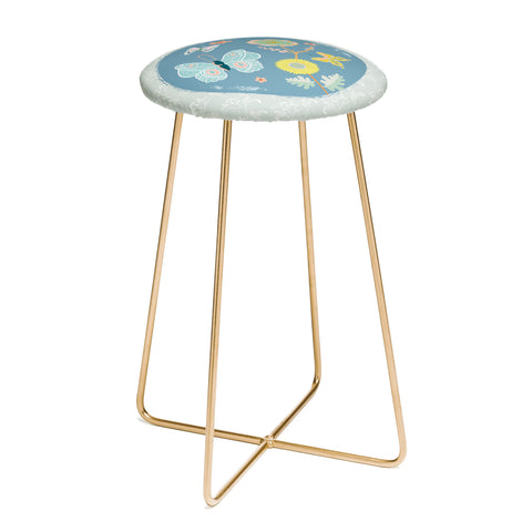 Hello Sayang Dancing Butterflies Counter Stool