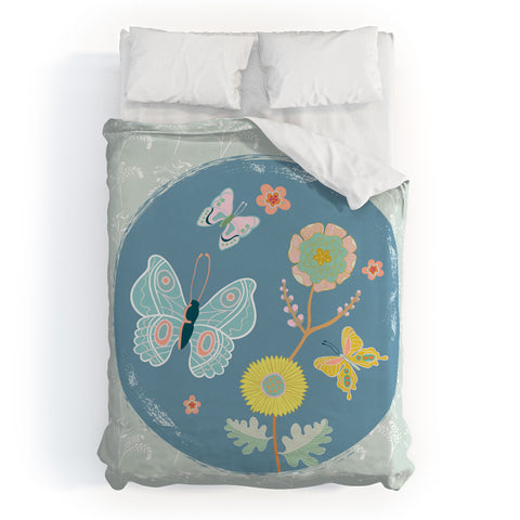 Hello Sayang Dancing Butterflies Duvet Cover