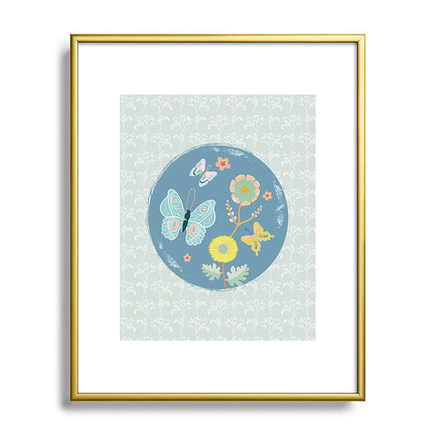 Hello Sayang Dancing Butterflies Metal Framed Art Print