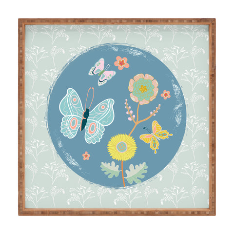 Hello Sayang Dancing Butterflies Square Tray