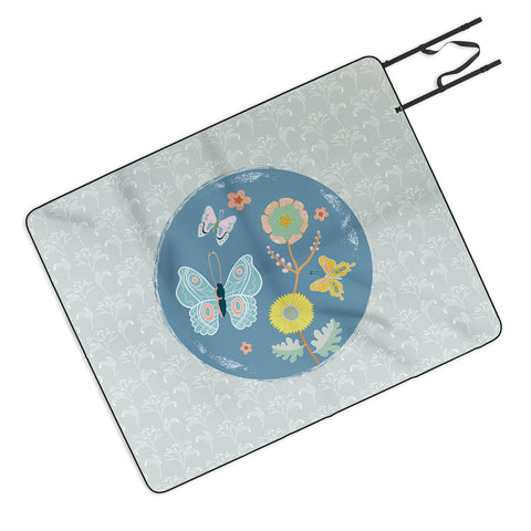 Hello Sayang Dancing Butterflies Picnic Blanket