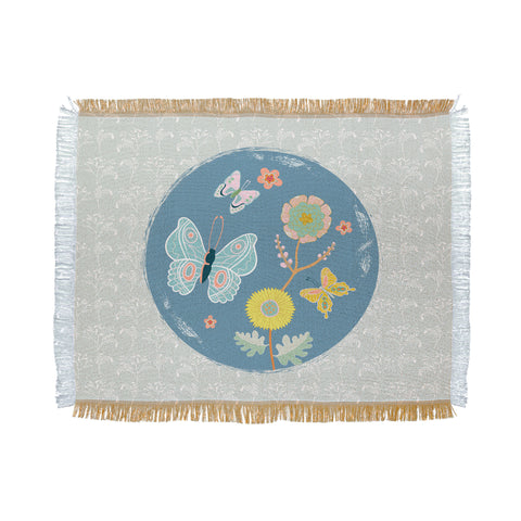 Hello Sayang Dancing Butterflies Throw Blanket