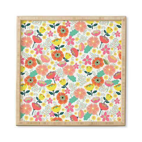 Hello Sayang Day Wild Flowers Framed Wall Art