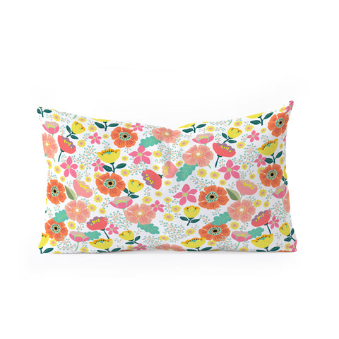 Hello Sayang Day Wild Flowers Oblong Throw Pillow