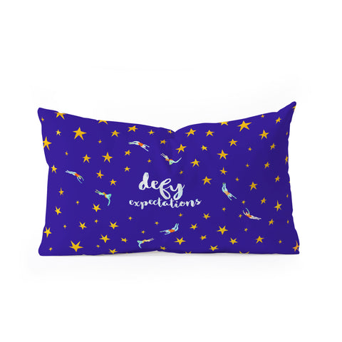 Hello Sayang Defy Expectations Oblong Throw Pillow