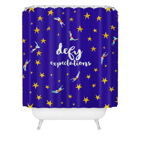 Hello Sayang Defy Expectations Shower Curtain