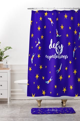 Hello Sayang Defy Expectations Shower Curtain And Mat