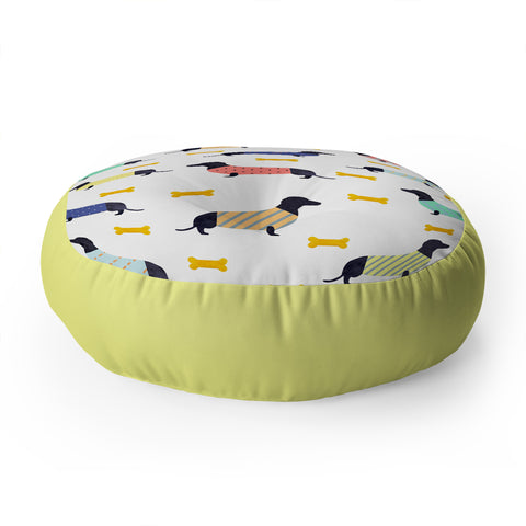 Hello Sayang Doggies Floor Pillow Round