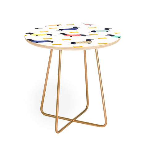 Hello Sayang Doggies Round Side Table