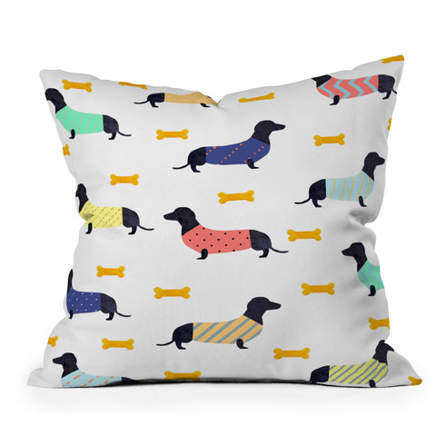 Hello Sayang Doggies Throw Pillow