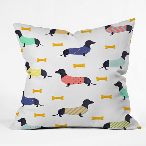 Hello Sayang Doggies Outdoor Throw Pillow