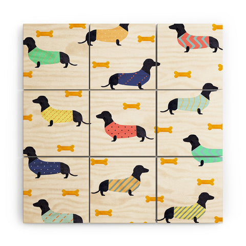 Hello Sayang Doggies Wood Wall Mural