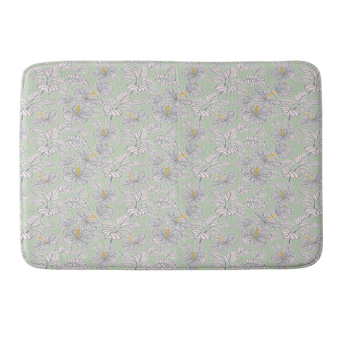 Hello Sayang Dreamy Hibiscus Memory Foam Bath Mat