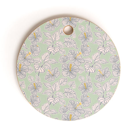 Hello Sayang Dreamy Hibiscus Cutting Board Round