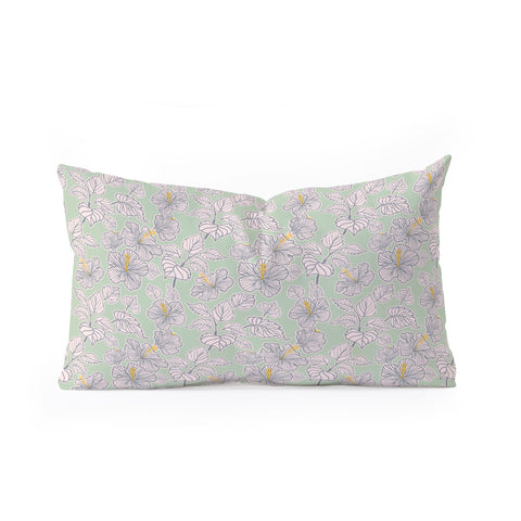 Hello Sayang Dreamy Hibiscus Oblong Throw Pillow