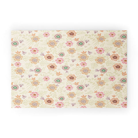 Hello Sayang Dreamy Spring Roses Welcome Mat