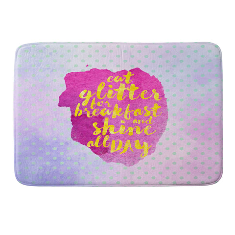 Hello Sayang Eat Glitter for Breakfast Memory Foam Bath Mat