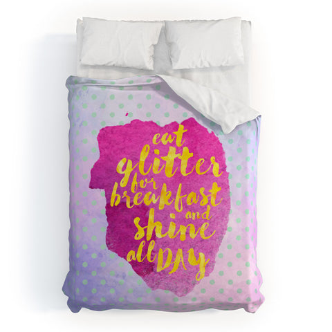 Hello Sayang Eat Glitter for Breakfast Duvet Cover