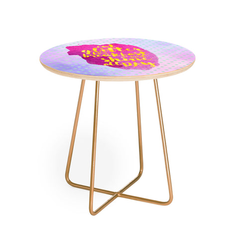 Hello Sayang Eat Glitter for Breakfast Round Side Table