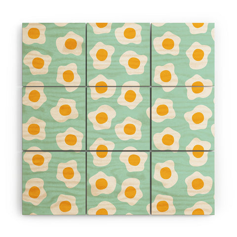 Hello Sayang Eggcellent Blue Eggs Wood Wall Mural