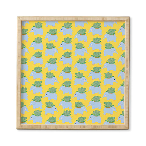 Hello Sayang Elephant Planter Framed Wall Art