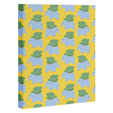 Hello Sayang Elephant Planter Art Canvas