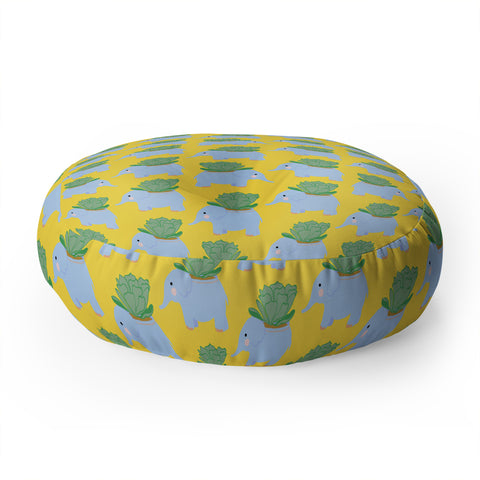 Hello Sayang Elephant Planter Floor Pillow Round