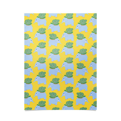 Hello Sayang Elephant Planter Poster