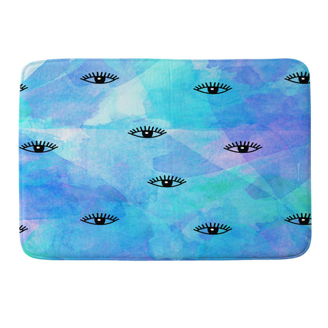 Hello Sayang Eye Blush Blue Memory Foam Bath Mat