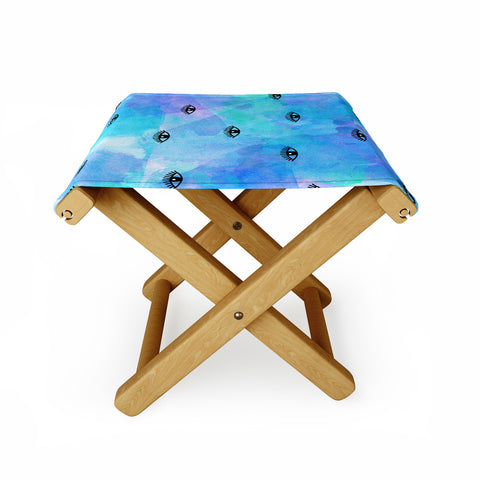 Hello Sayang Eye Blush Blue Folding Stool