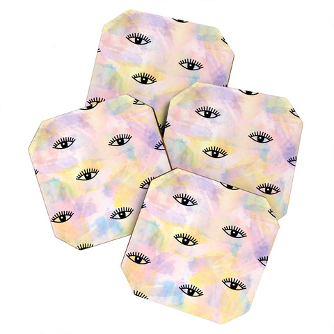 Hello Sayang Eye Blush Coaster Set