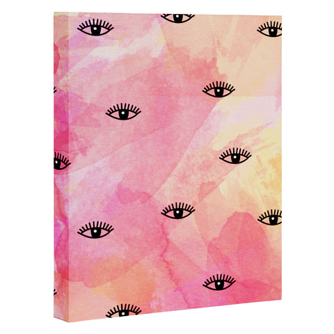 Hello Sayang Eye Blush Pink Art Canvas