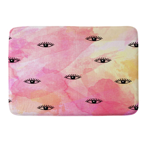 Hello Sayang Eye Blush Pink Memory Foam Bath Mat