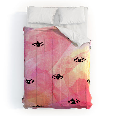 Hello Sayang Eye Blush Pink Comforter